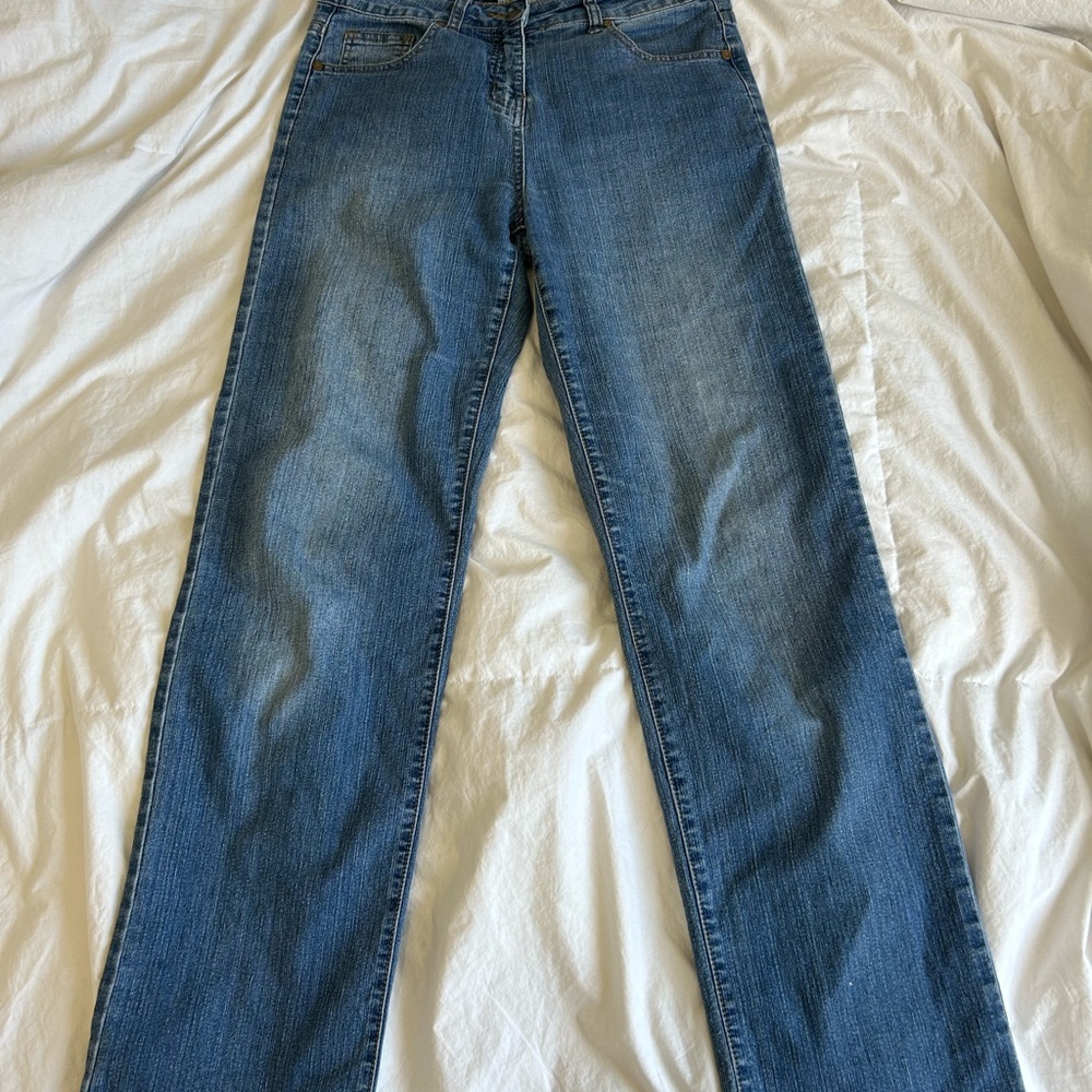 Stylish Blue Straight Leg Women's Jeans
